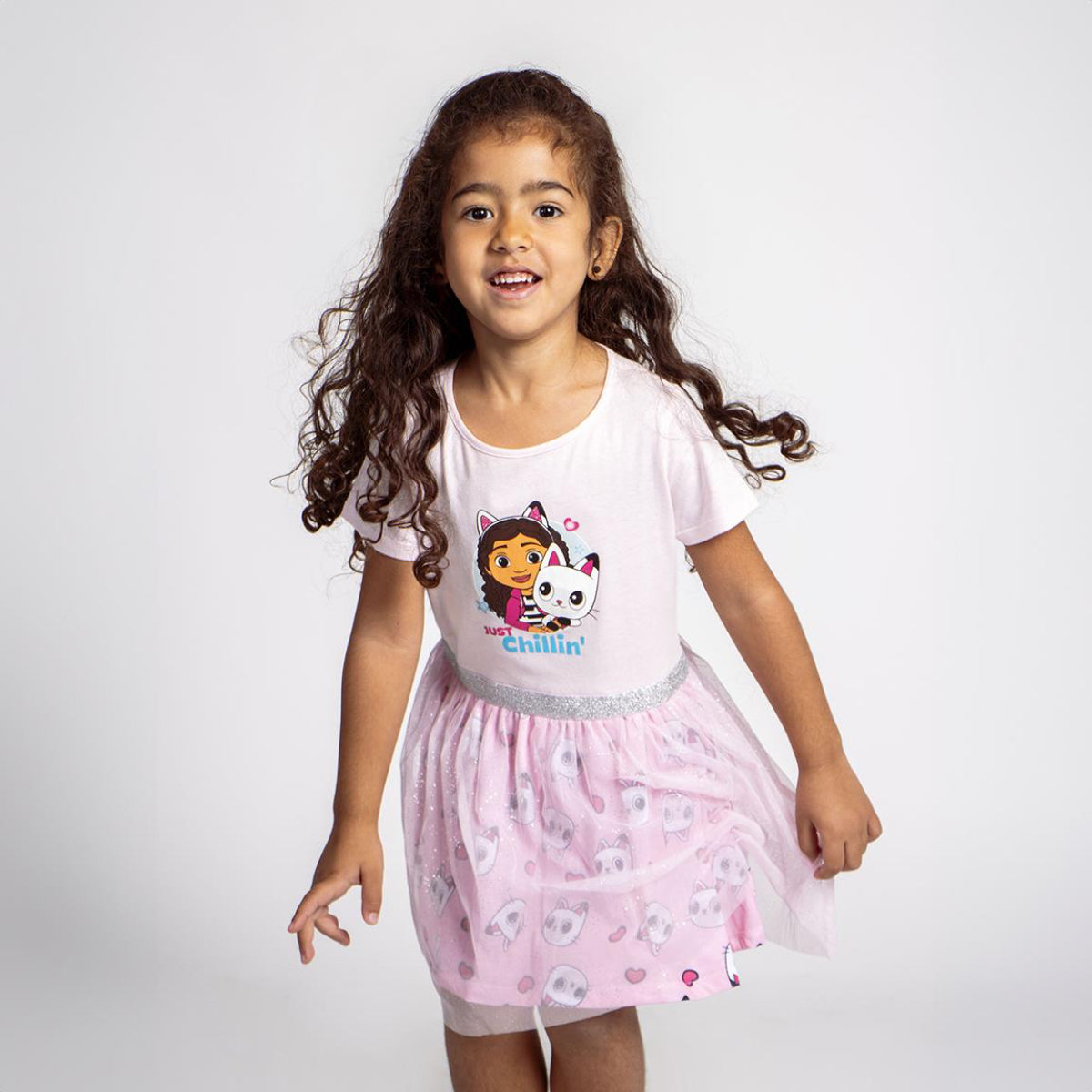 Gabby’s Dollhouse Kinder Kleid 100 % Baumwolle Sommer Freizeitkleid
