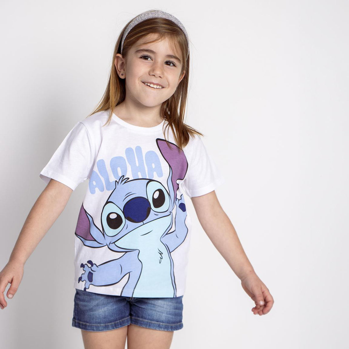 Disney Stitch Kinder T-Shirt kurzarm 100 % Baumwolle Jungen Mädchen