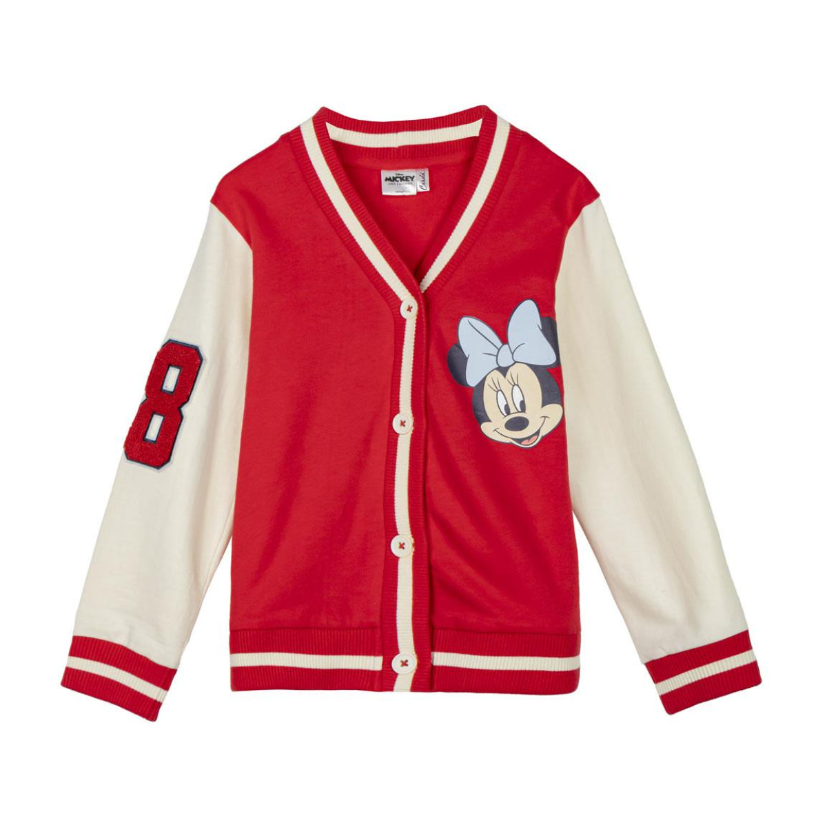 Disney Minnie Mouse Baseballjacke – Kinderjacke aus 100 % Baumwolle