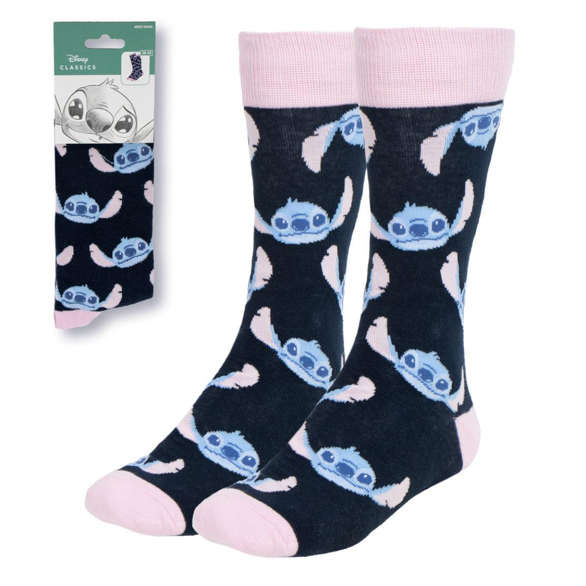 Disney Stitch Damen Socken Baumwollmix weich bequem Alltag Freizeit 36-43