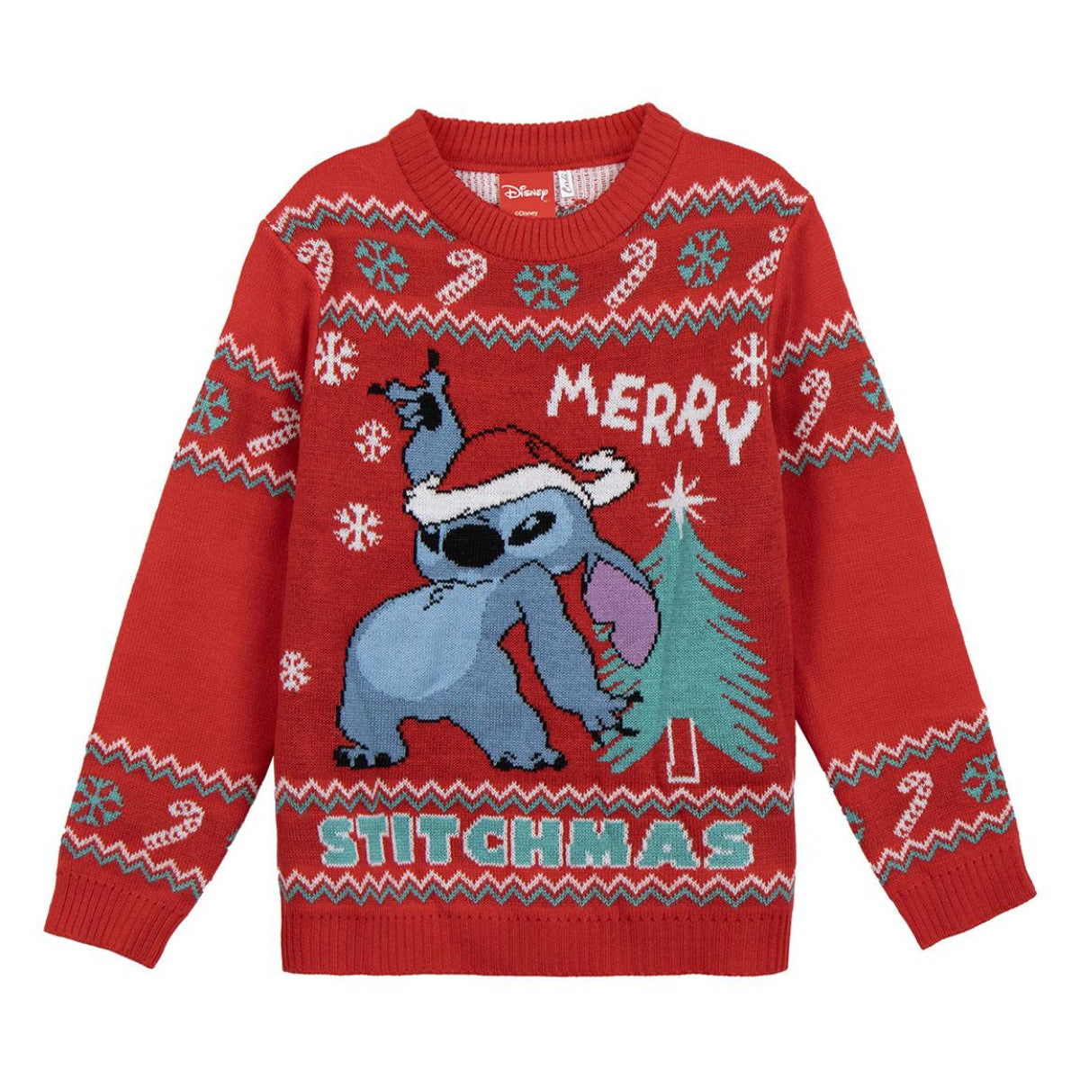 Disney Stitch Weihnachtspullover Festlicher Strickpullover für Kinder