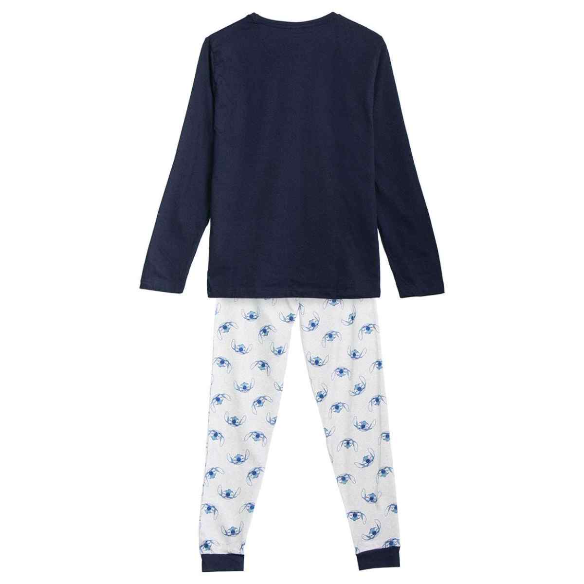 Disney Lilo & Stitch Long Pyjama für Erwachsene bequemer Schlafanzug