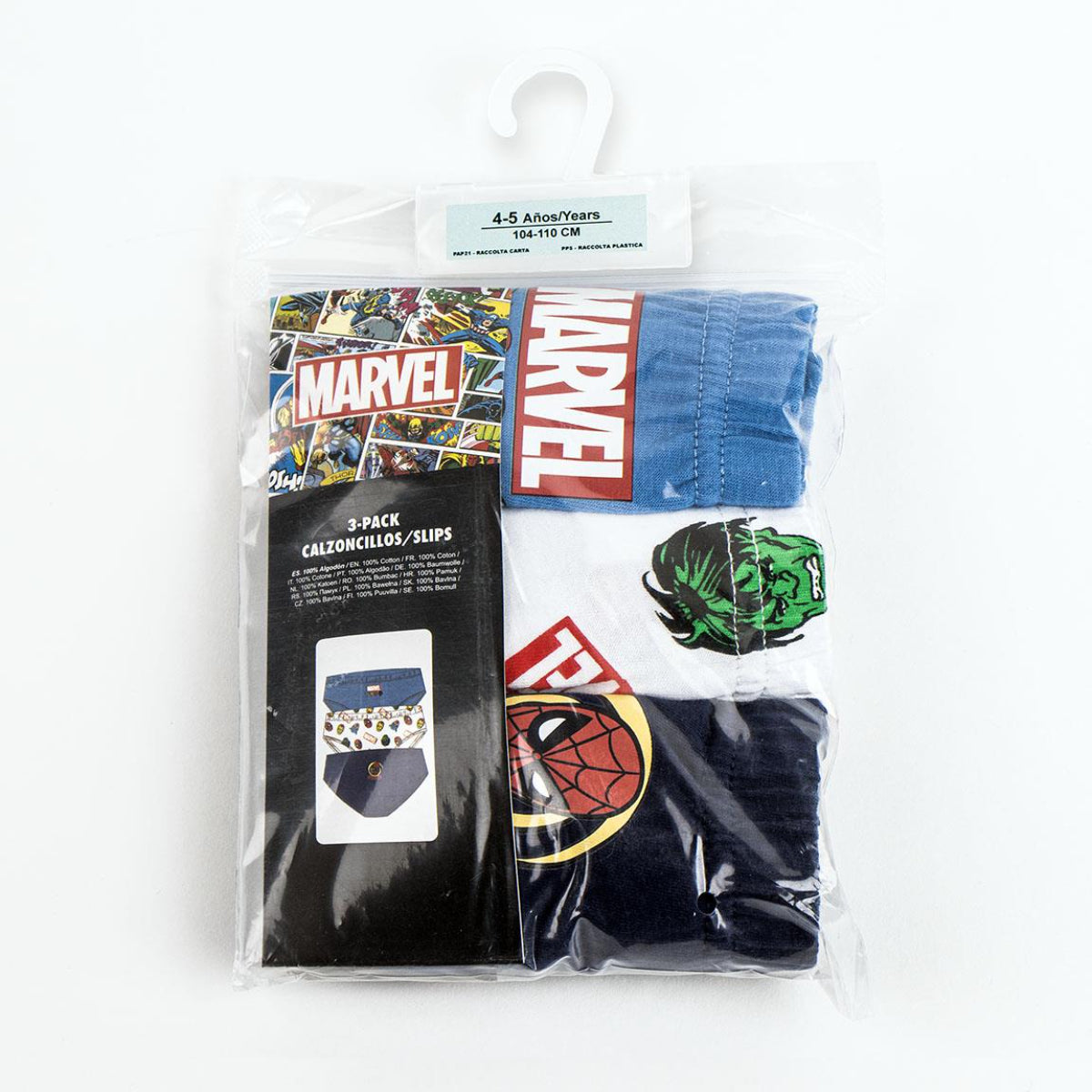 Marvel Slip-Set für Jungen – 3 Unterhosen Kinder Superhelden Unterwäsche Set