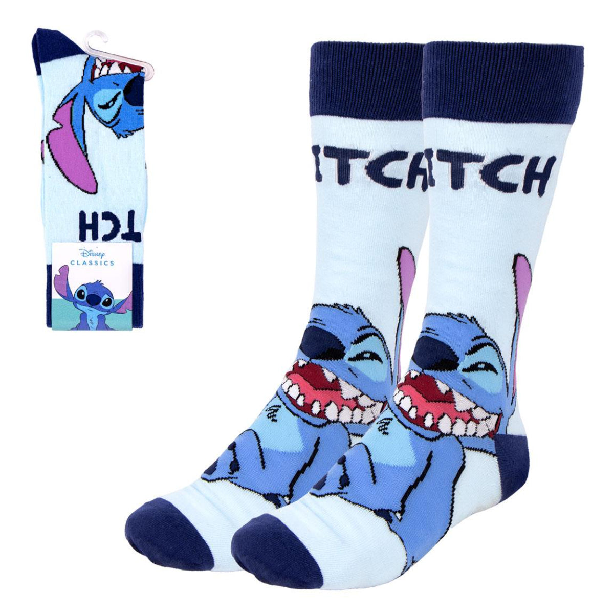 Disney Stitch Damen Socken Baumwollmix weich bequem Alltag Freizeit 36-43