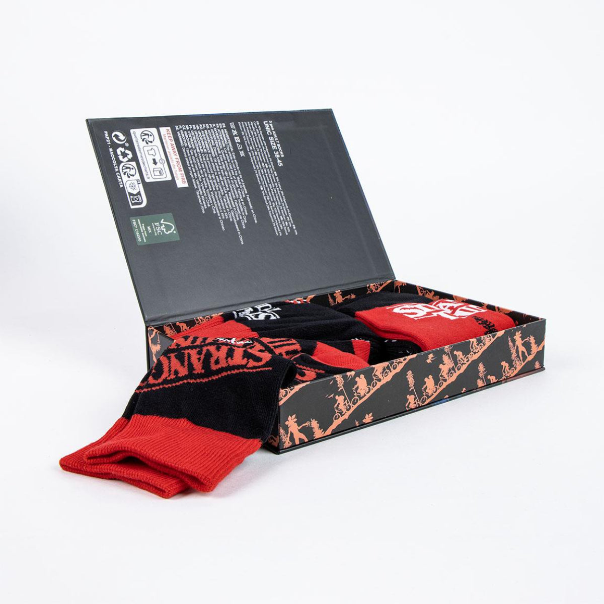 Stranger Things 3´er Motivsocken 38-45 Bequeme Freizeit Socken Unisex Serien Fan