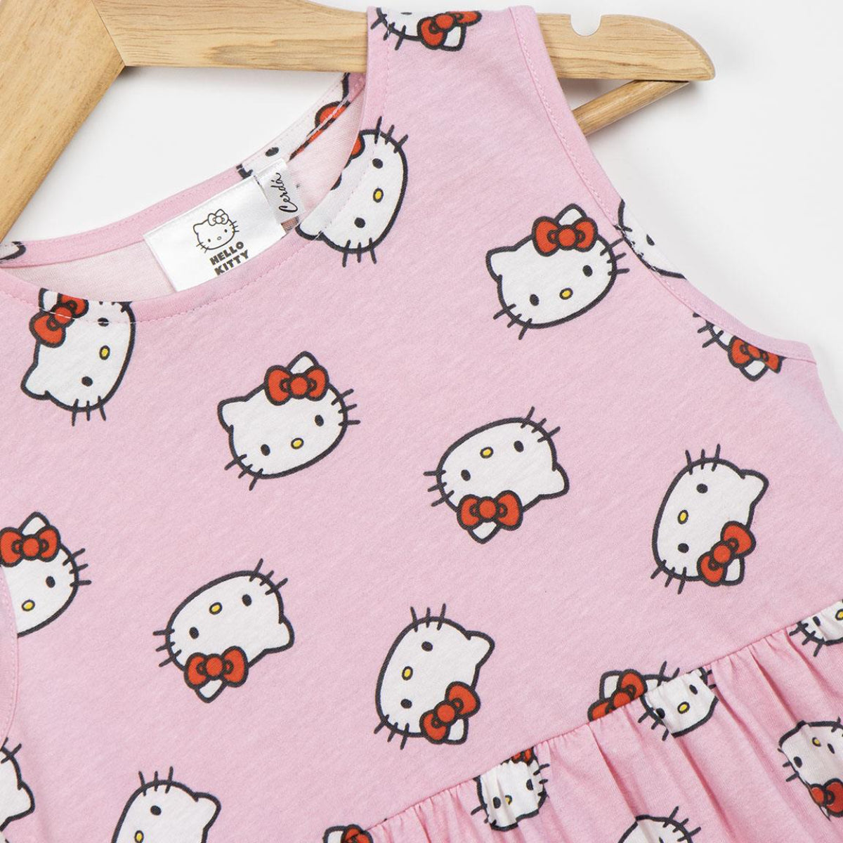 Hello Kitty Kleid Mädchenkleid & Freizeitkleid aus atmungsaktivem Single Jersey