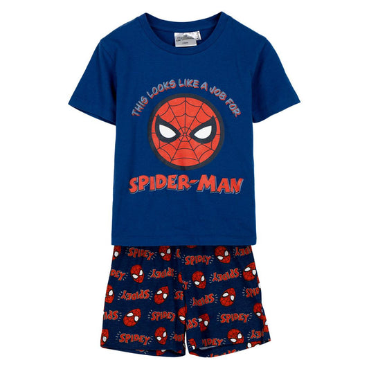 Spiderman Schlafanzug Kinder Pyjama T-Shirt & Short aus 100 % Baumwolle