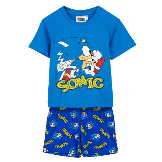 Sonic Schlafanzug Kinder Pyjama T-Shirt & Short aus 100 % Baumwolle