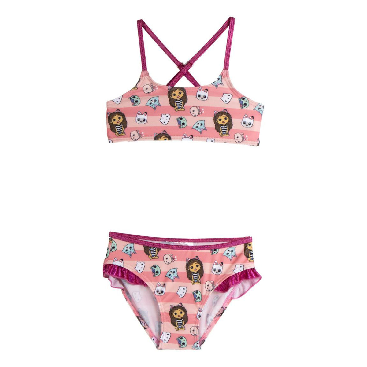 Gabby´s Dollhouse Kinder Bikini Set elastisch für Strand und Schwimmbad