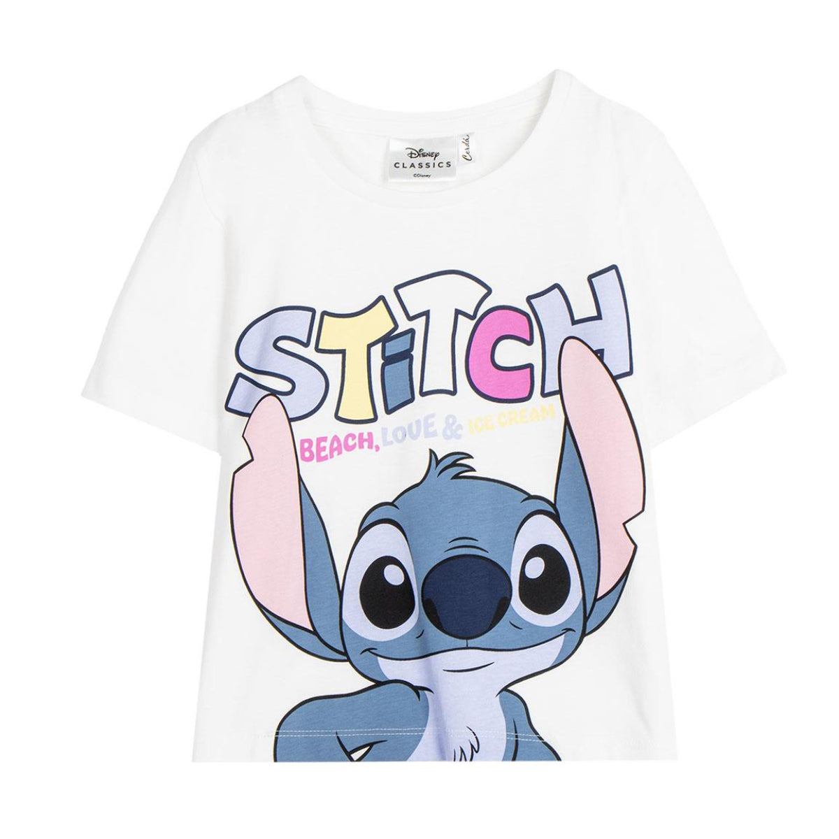 Disney Stitch Kurzarmshirt Kinder Baumwollshirt Freizeit Sommer Kleidung