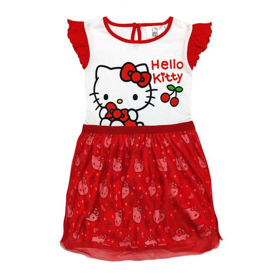 Hello Kitty Kleid Mädchenkleid & Freizeitkleid aus atmungsaktivem Single Jersey