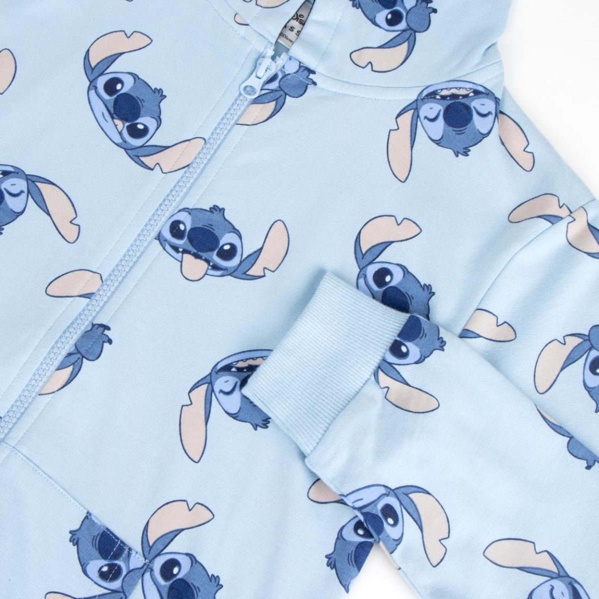 Disney Stitch Kinder Sweatjacke mit Reißverschluss – 100 % Baumwolle French Terry