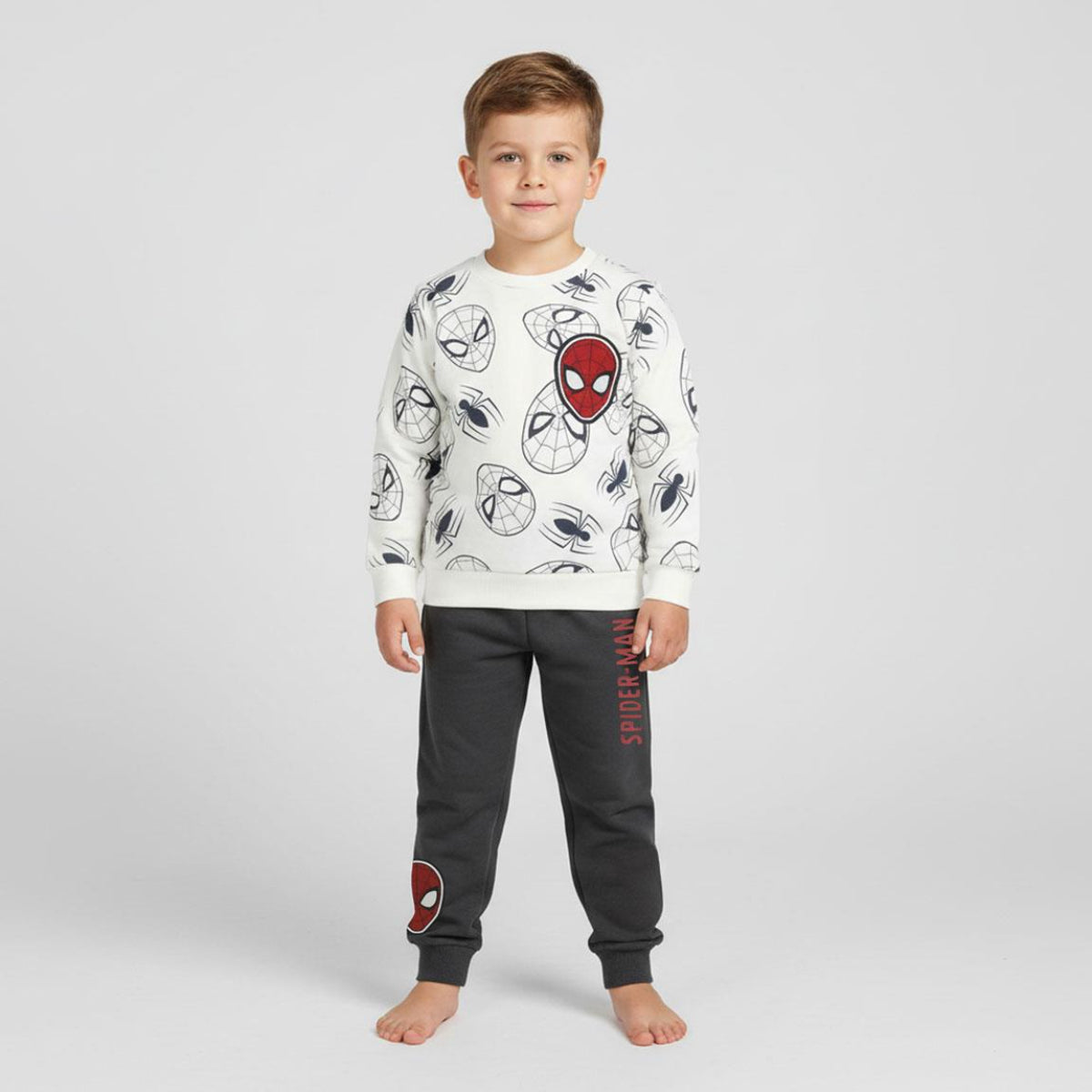 Marvel Spider-Man Kinder Trainingsanzug Baumwollmix Zweiteiler Freizeitanzug