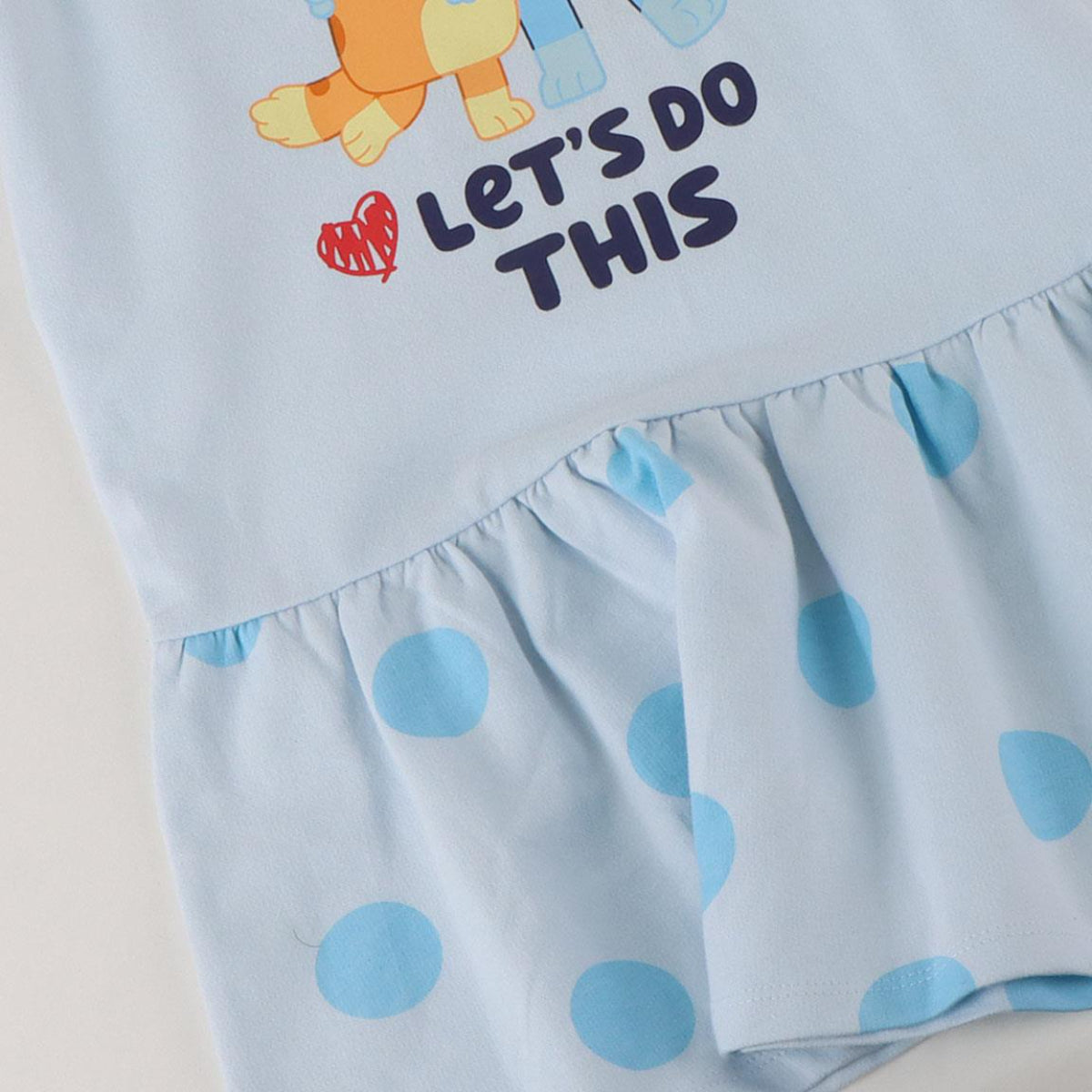Bluey Kinder Kleid – French Terry 100 % Baumwolle Freizeitkleid
