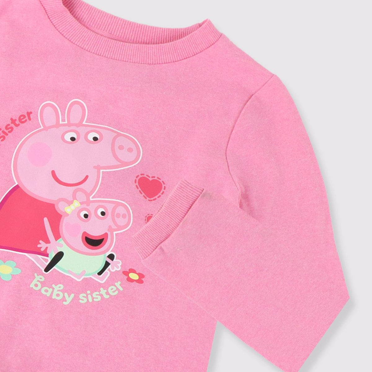 Peppa Pig Kinder Kleid – French Terry Baumwollmix Freizeitkleid 240 gsm