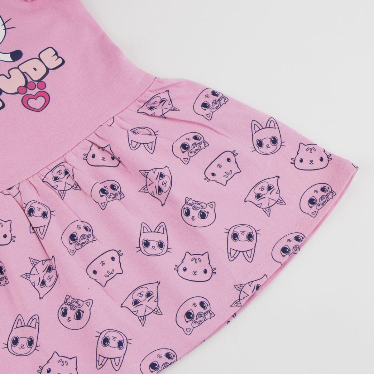 Gabby’s Dollhouse Kinder Kleid – French Terry Baumwollmix 240 gsm