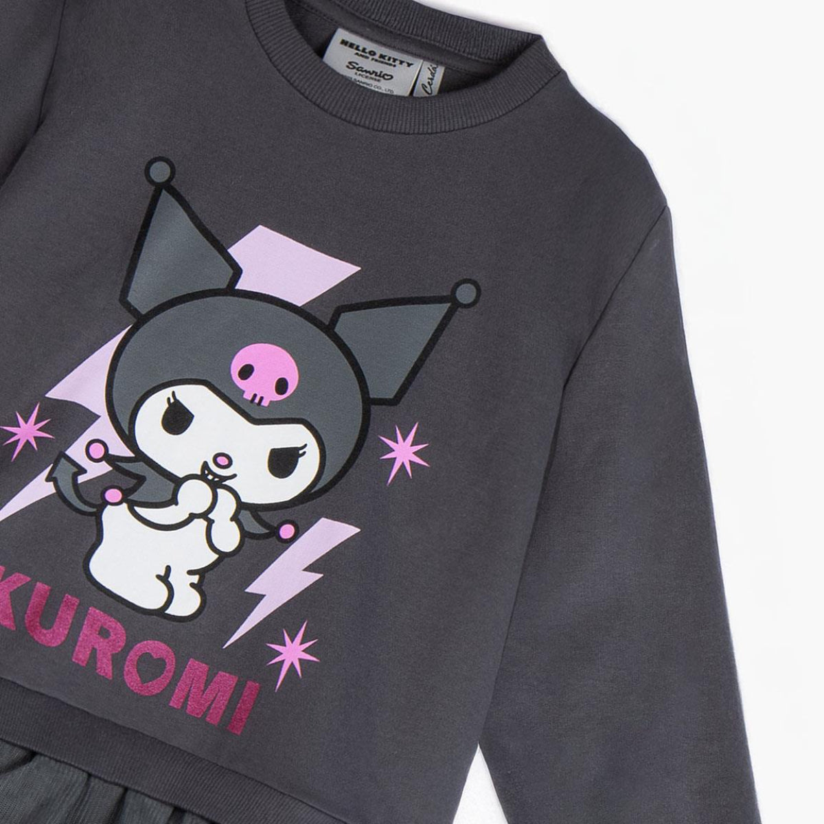 Hello Kitty Kuromi Mädchen Sweatshirt weich warm Baumwollmix Freizeit