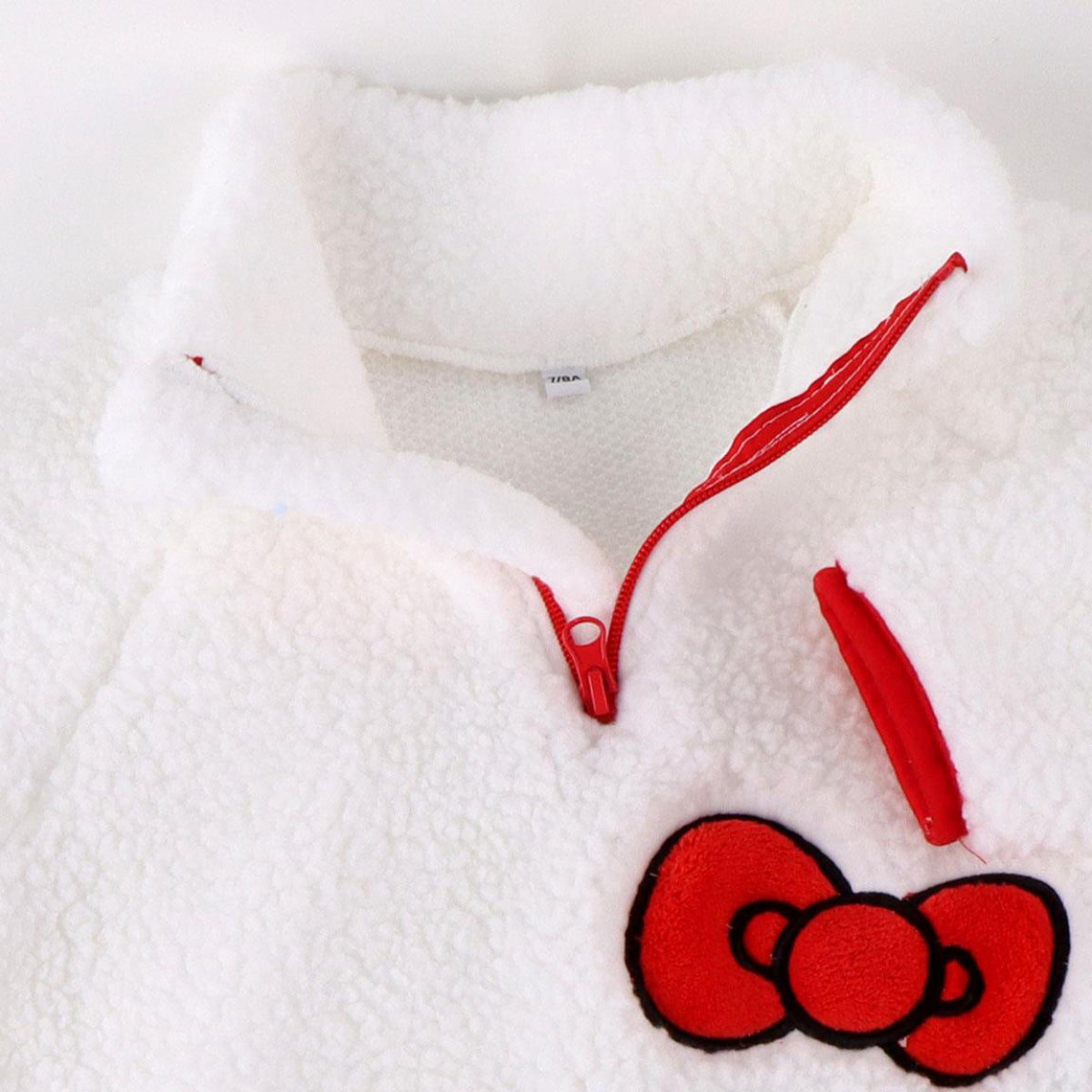 Hello Kitty Kinder Fleece Pullover – Sherpa Indoor Sweater 100 % Polyester