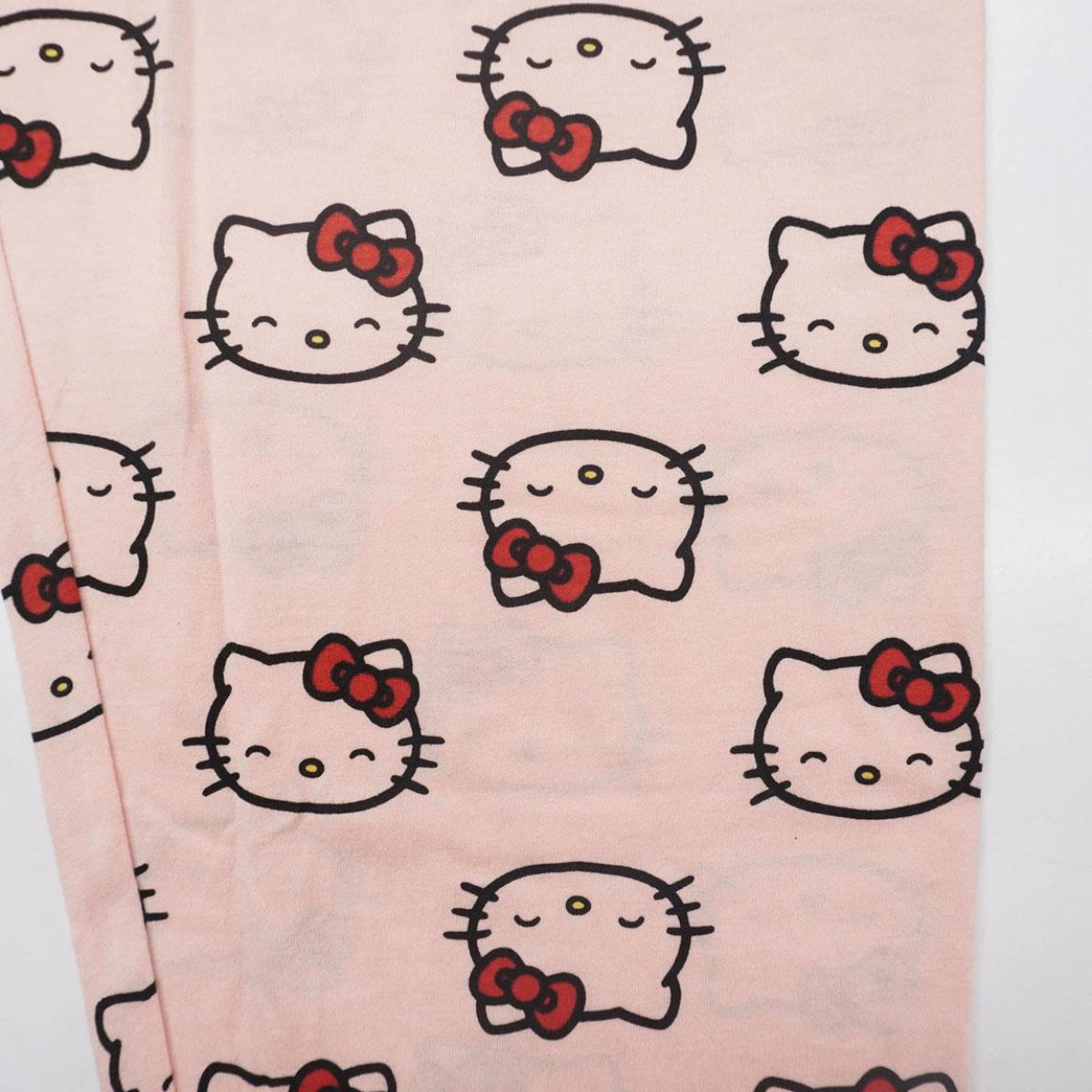 Hello Kitty Damen Pyjama lang Zweiteiler Baumwollmix Single Jersey Schlafanzug