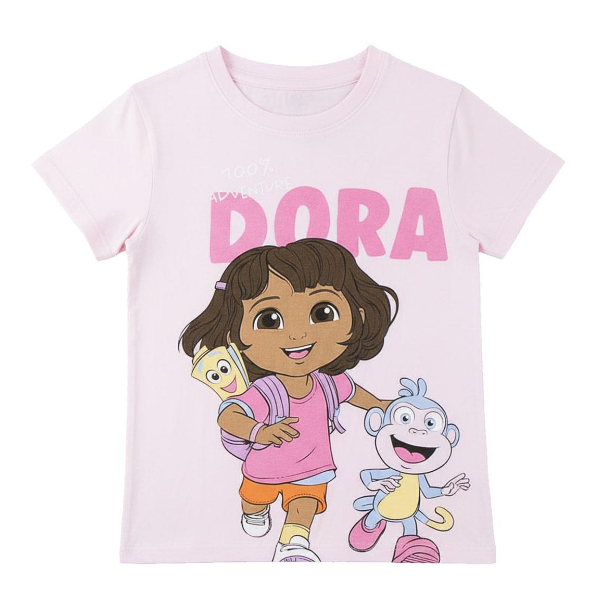 Dora la Exploradora Kinder Kurzarmshirt aus 100 % Baumwolle Single Jersey
