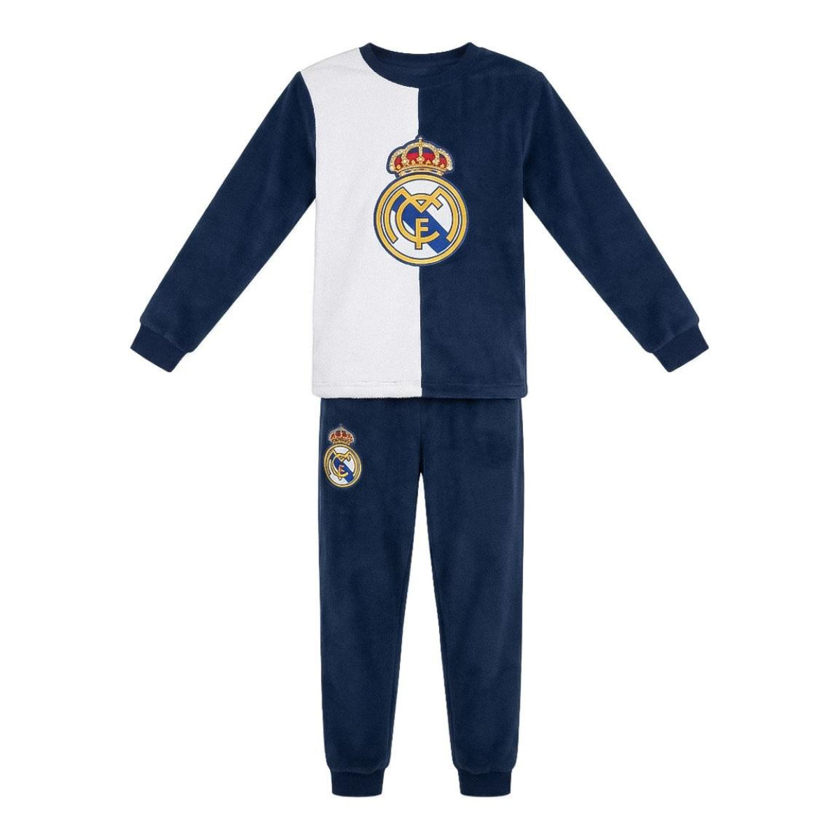 Real Madrid Kinder Pyjama lang mit Applikationen für Nacht Zuhause und Freizeit