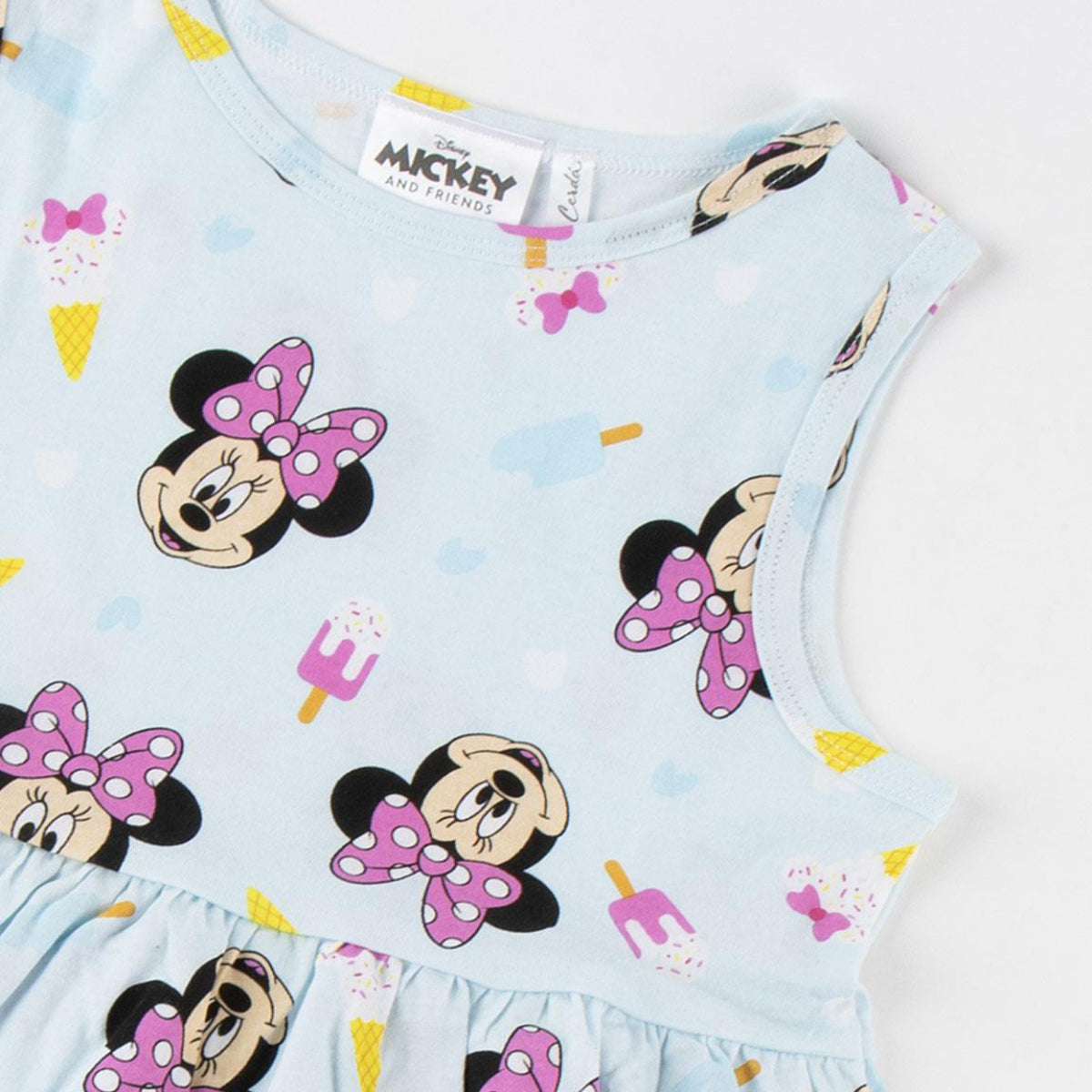 Disney Minnie Mouse Kinder Jersey Kleid aus Baumwolle Sommerkleid