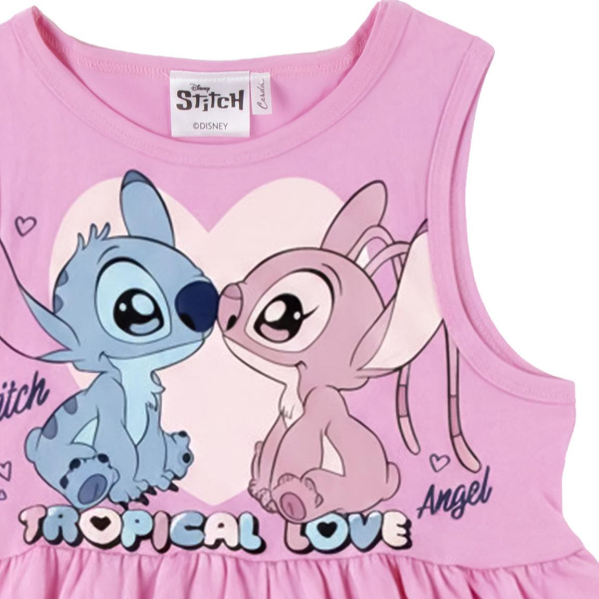 Disney Lilo und Stitch Mädchen Kleid Single Jersey 100% Baumwolle