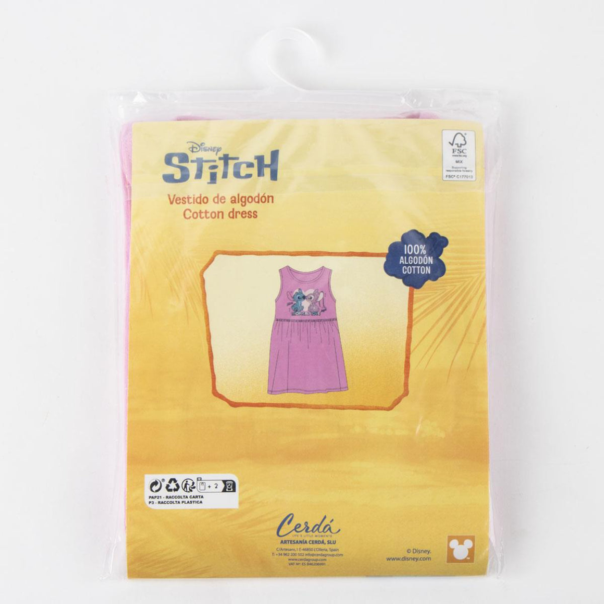 Disney Lilo und Stitch Mädchen Kleid Single Jersey 100% Baumwolle