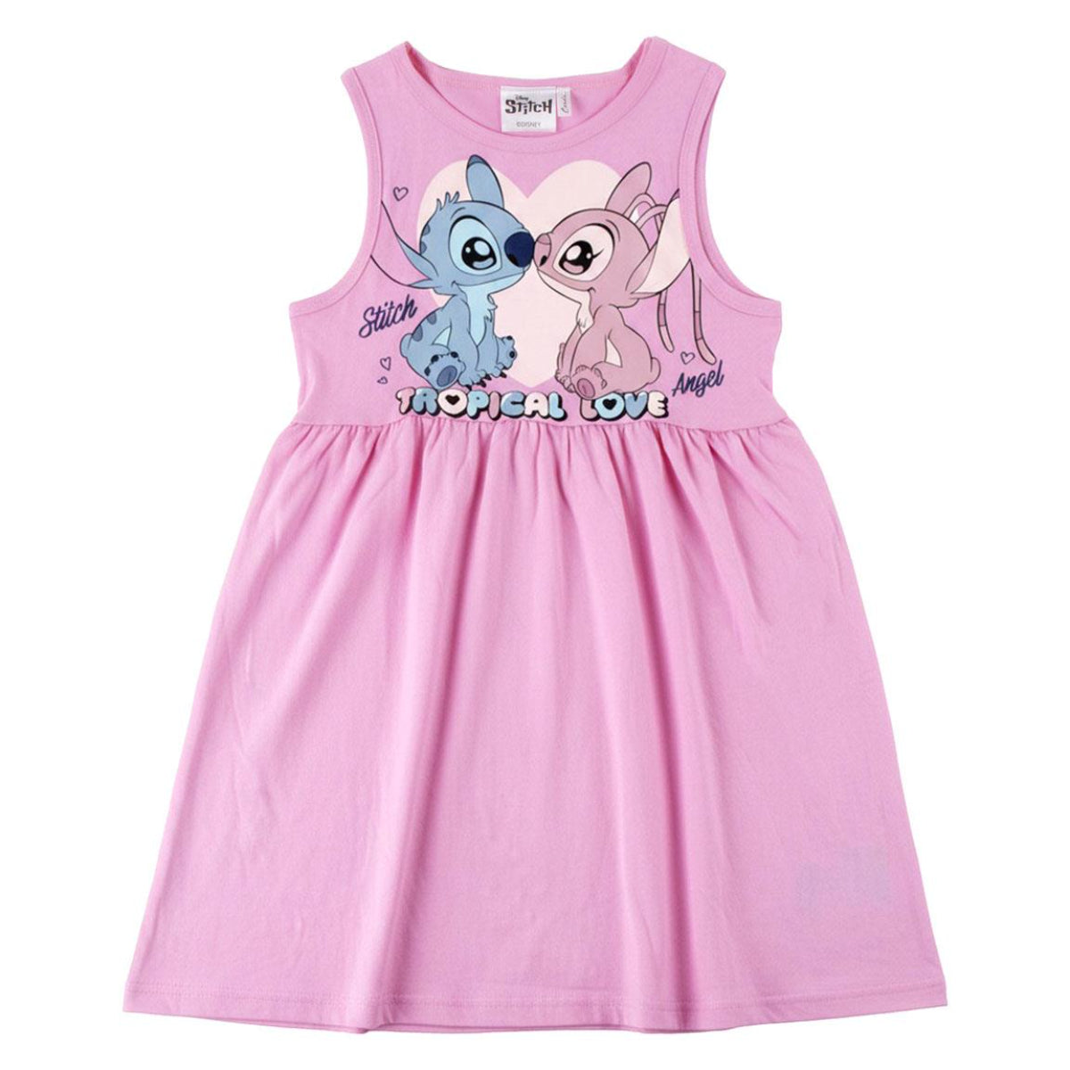 Disney Lilo und Stitch Mädchen Kleid Single Jersey 100% Baumwolle