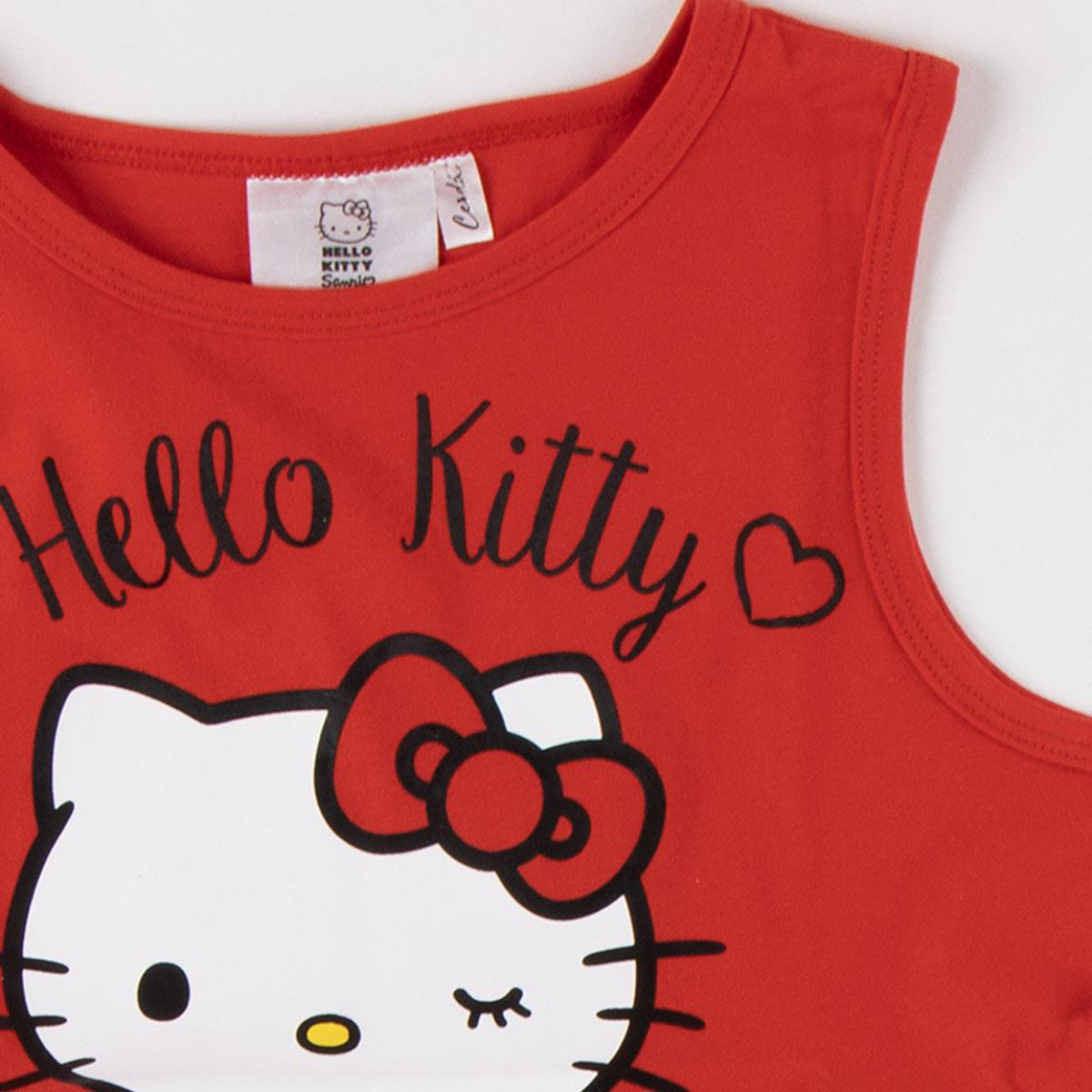 Hello Kitty Kinder Kleid Sommerkleid Freizeit Baumwolle Single Jersey