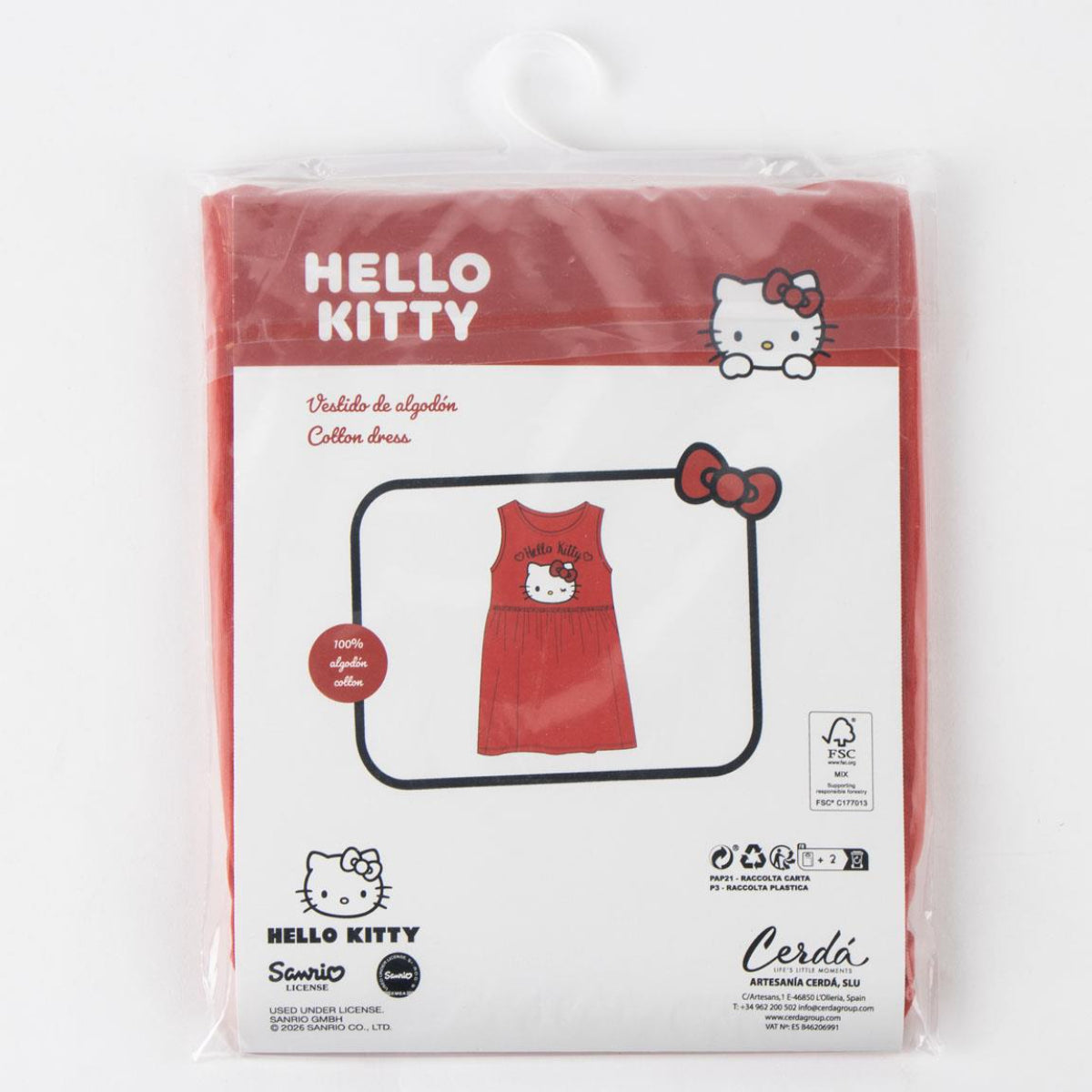 Hello Kitty Kinder Kleid Sommerkleid Freizeit Baumwolle Single Jersey