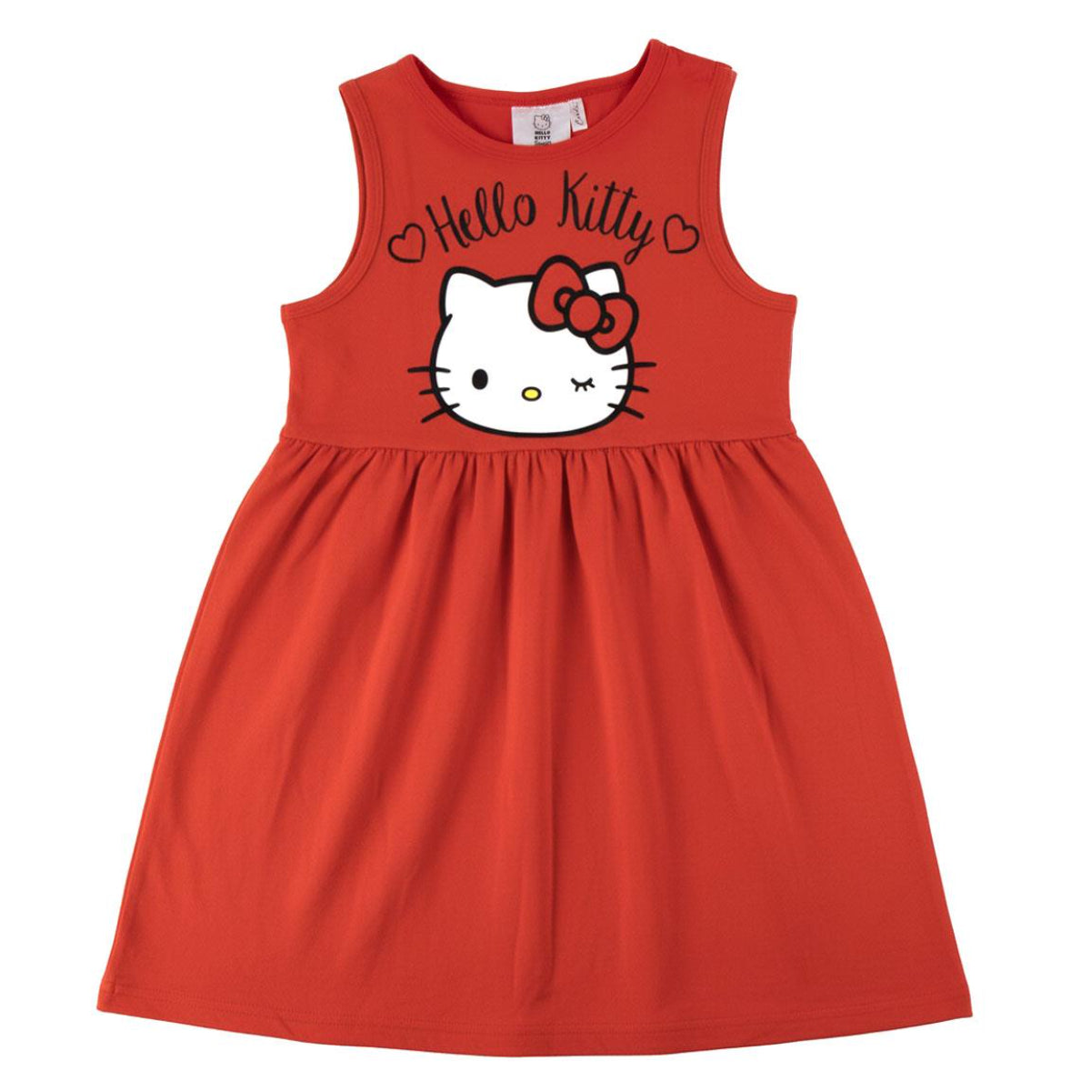 Hello Kitty Kinder Kleid Sommerkleid Freizeit Baumwolle Single Jersey