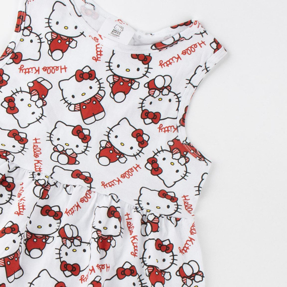 Hello Kitty Kinder Kleid Sommerkleid Freizeit Baumwolle Single Jersey