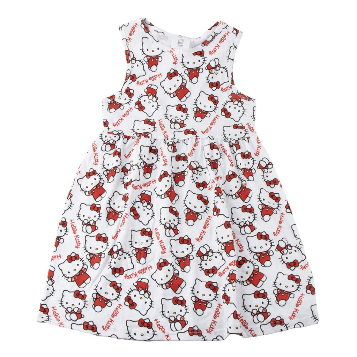 Hello Kitty Kinder Kleid Sommerkleid Freizeit Baumwolle Single Jersey