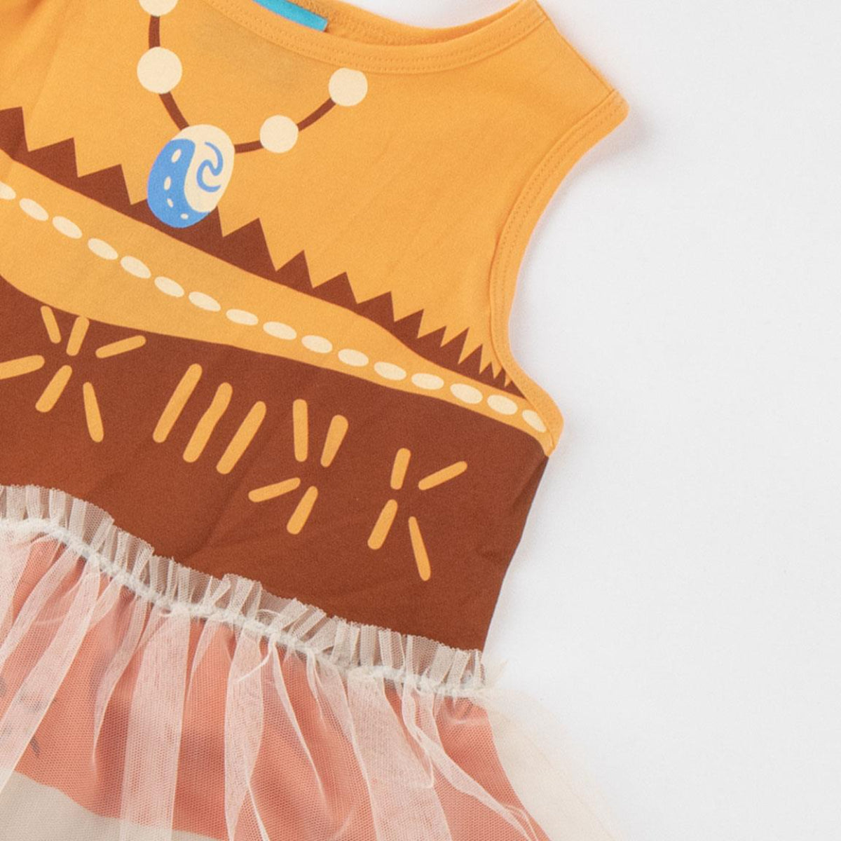 Disney Fantasia Moana Mädchen Kleid Single Jersey Baumwolle leichtes Kinderkleid