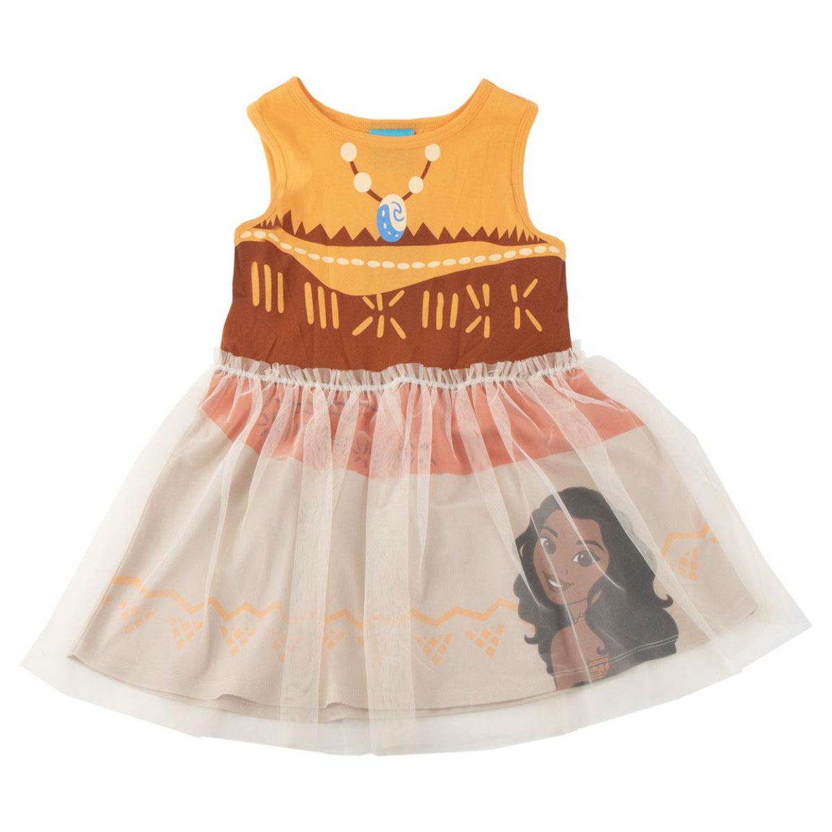 Disney Fantasia Moana Mädchen Kleid Single Jersey Baumwolle leichtes Kinderkleid