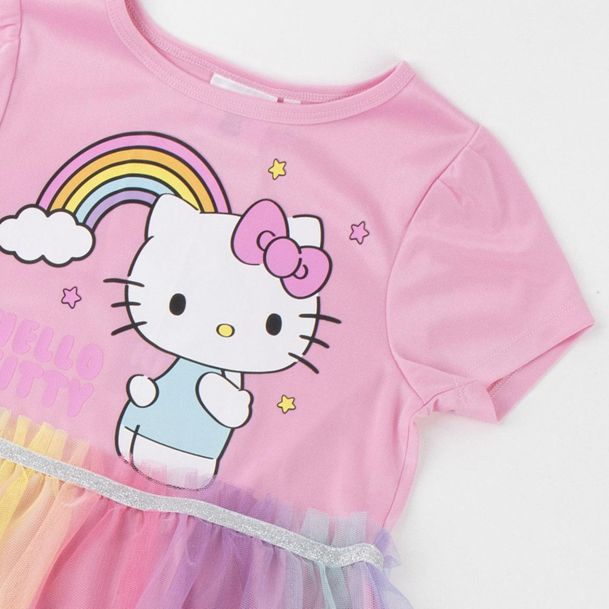 Hello Kitty Fantasia Mädchen Kleid Single Jersey Baumwolle leichtes Kinderkleid