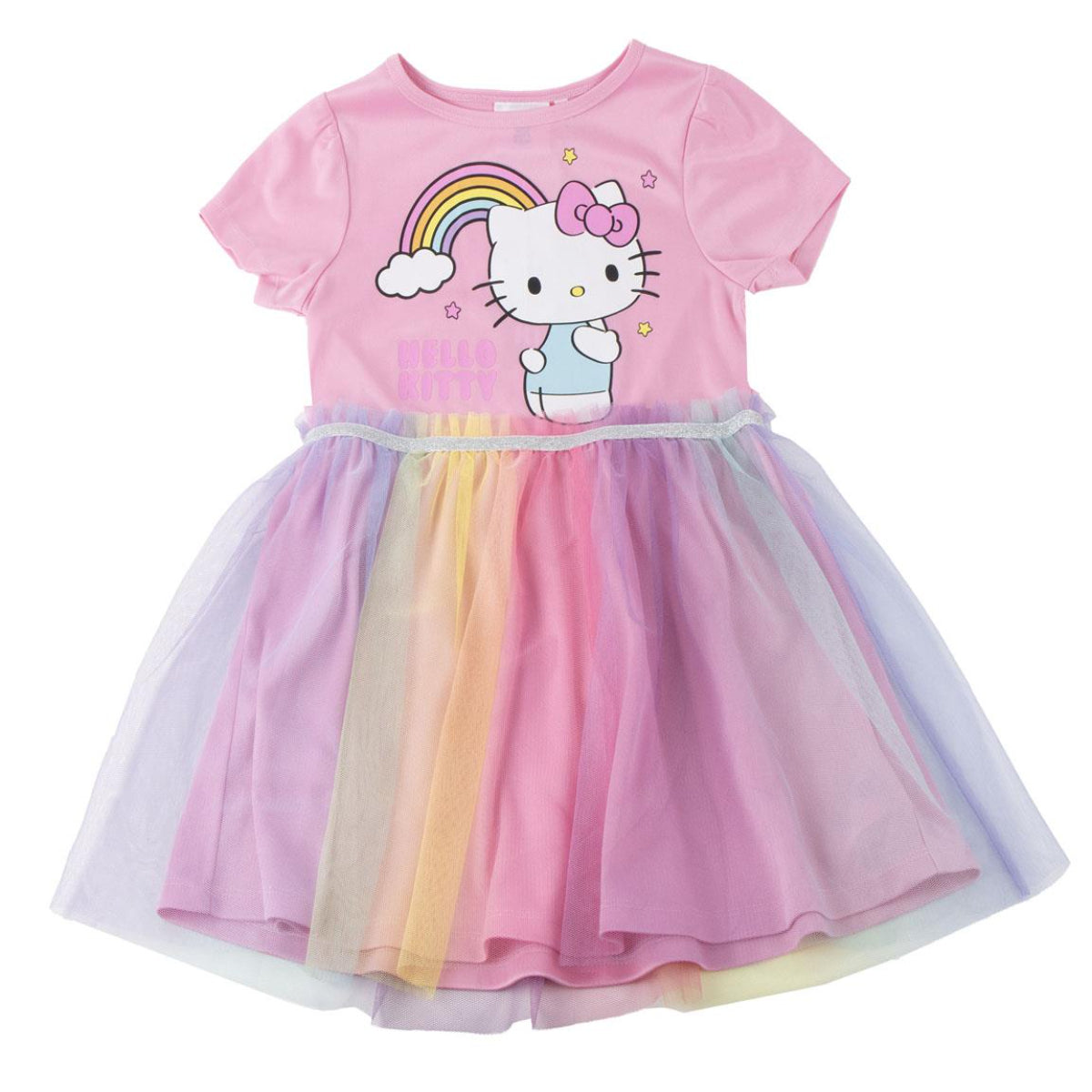 Hello Kitty Fantasia Mädchen Kleid Single Jersey Baumwolle leichtes Kinderkleid