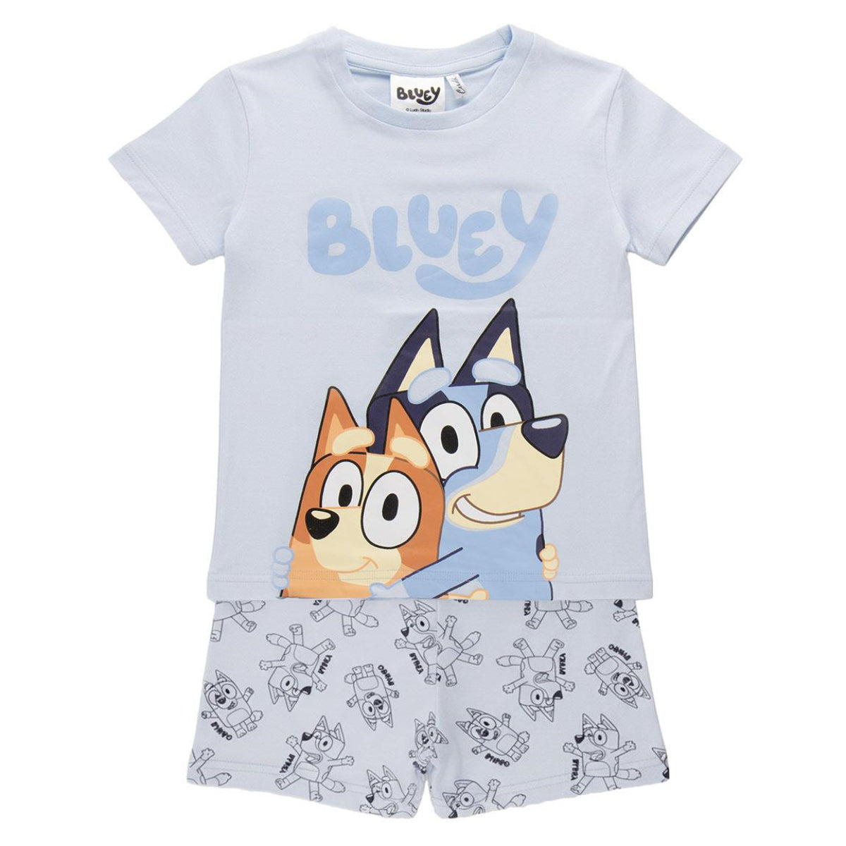 Bluey Kinder Nachtwäsche Kurzarm Pyjama Sommer Schlafset Baumwolle