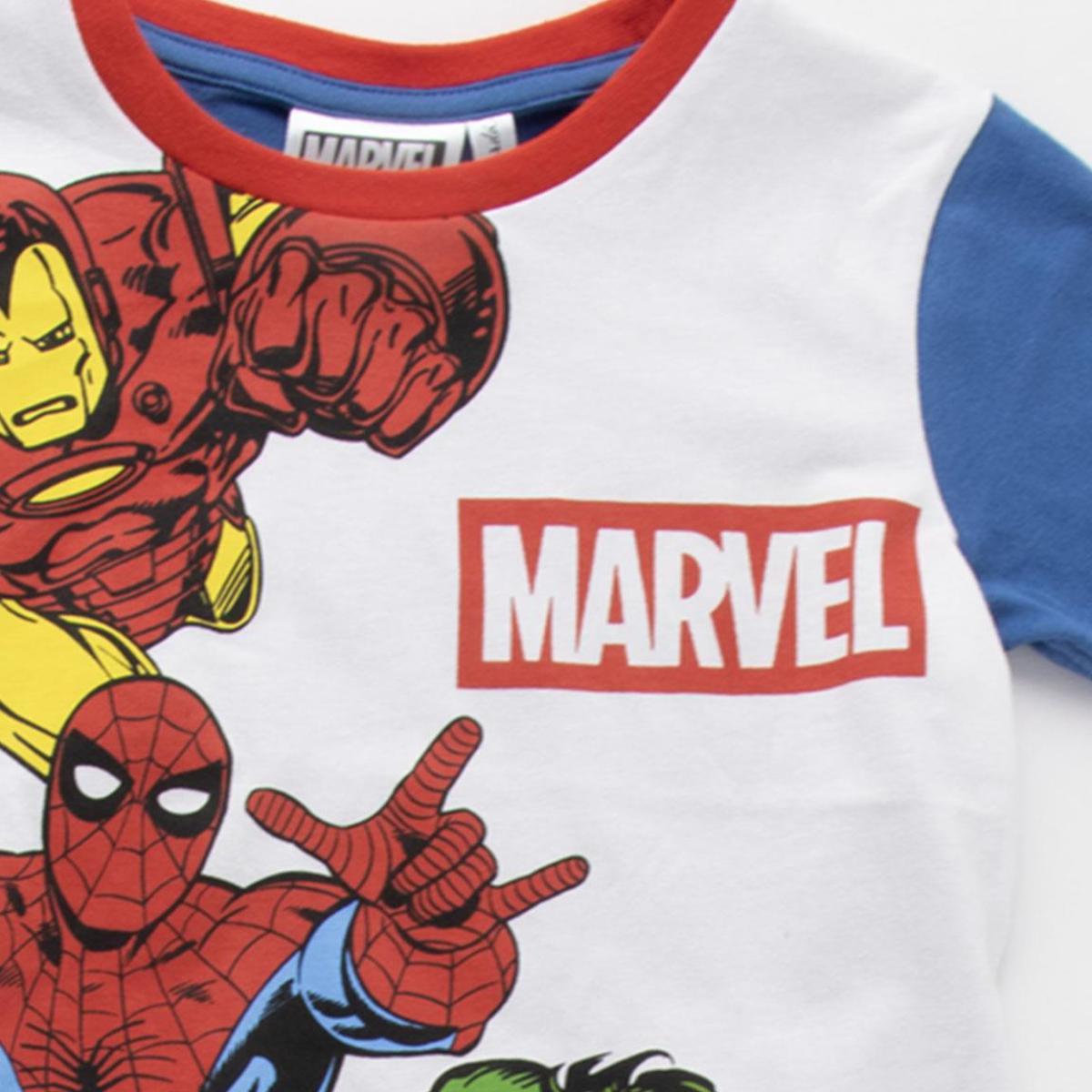 Marvel Kinder Pyjama kurz Zweiteiler Shirt Shorts Nachtwäsche Sommer Baumwolle