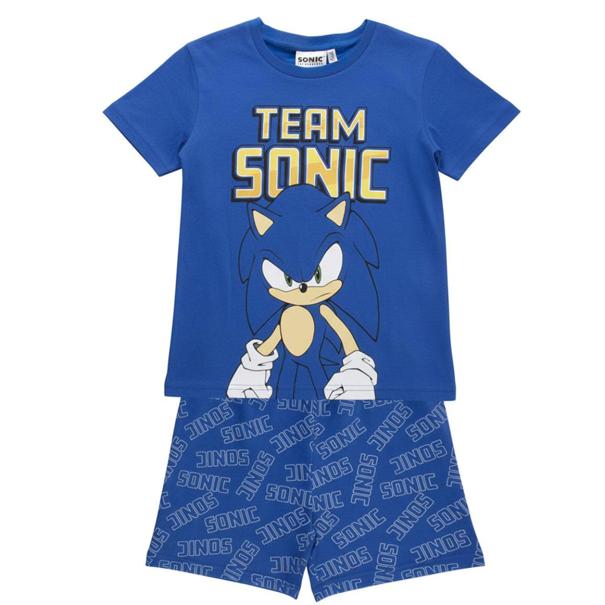 Sonic Short Pyjamas Kinder kurzer Schlafanzug 100% Baumwolle Single Jersey