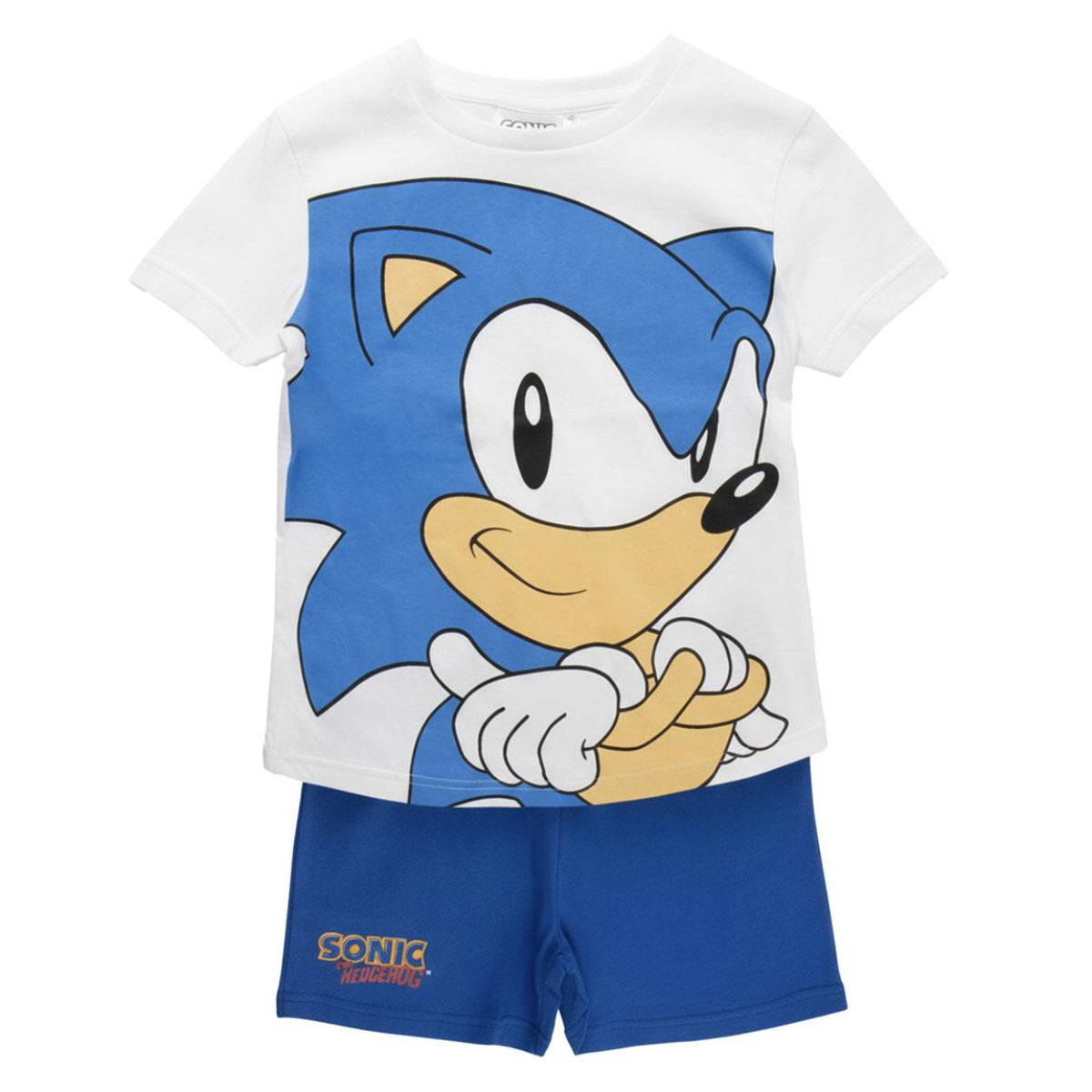 Sonic Short Pyjamas Kinder kurzer Schlafanzug 100% Baumwolle Single Jersey