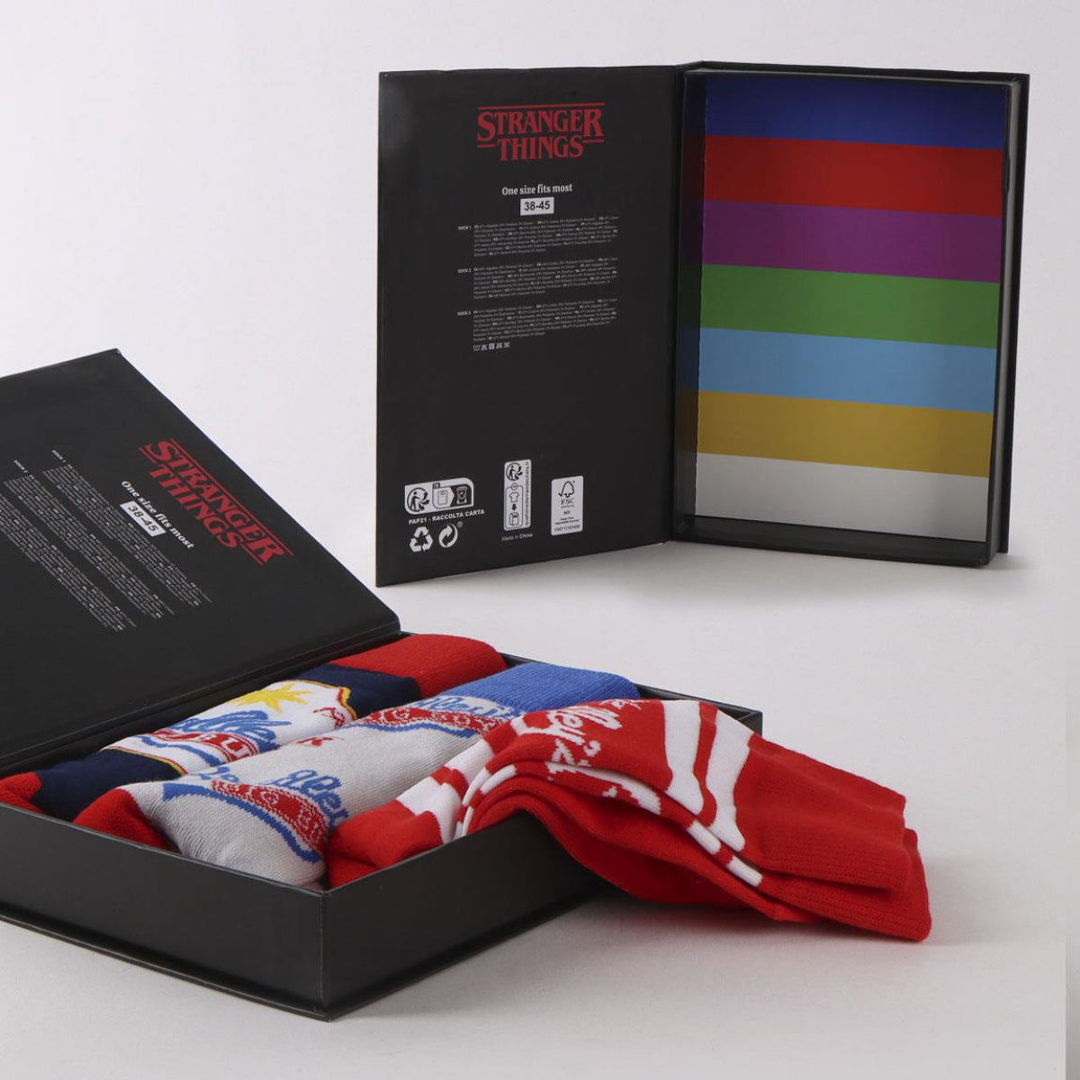 Stranger Things Socken Dreierpack Unisex Baumwolle 38–45
