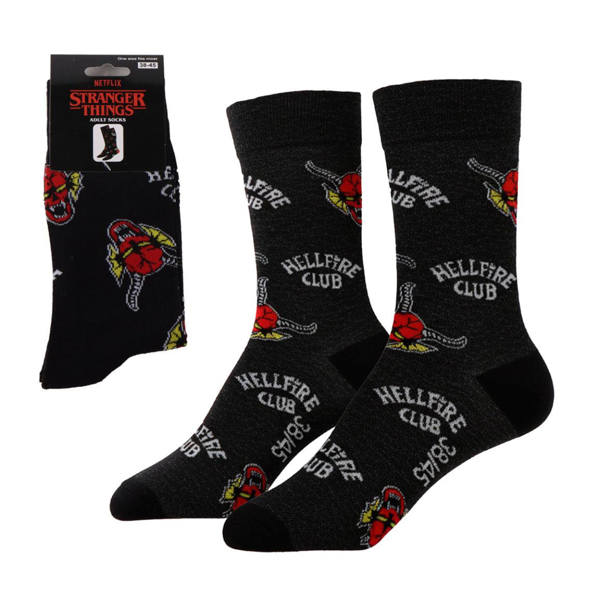 Stranger Things Socken Erwachsene Baumwollsocken Komfort (Einheitsgröße) 38-45 Fan Geschenk
