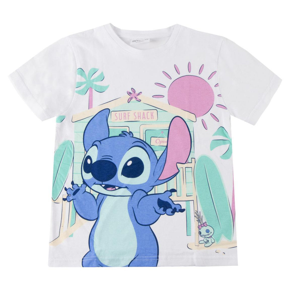 Disney Stitch Kurzarmshirt Kinder Baumwollshirt Freizeit Sommer Kleidung