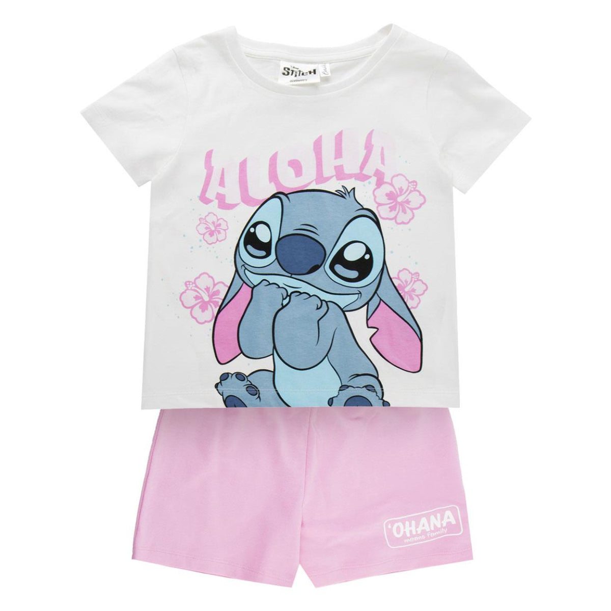 Disney Stitch Kinder Set 2 Teilig French Terry Baumwolle Freizeit Outfit