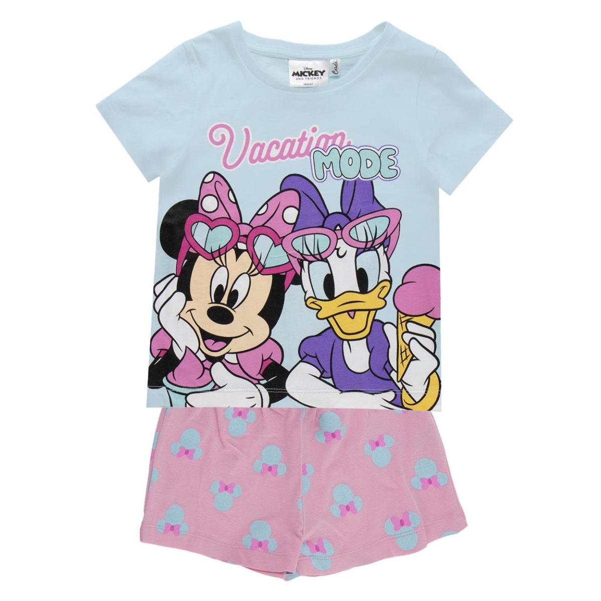 Disney Minnie Mouse Baumwolle Kinder Schlafanzug kurz Pyjama Set