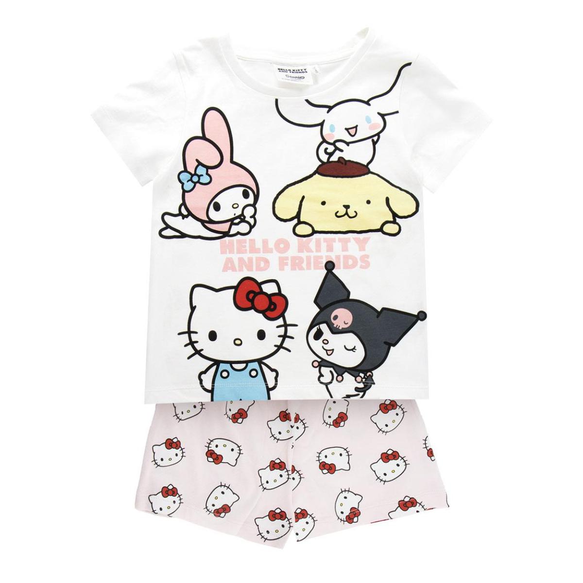 Hello Kitty Baumwolle Kinder Schlafanzug kurz Pyjama Set Sommer