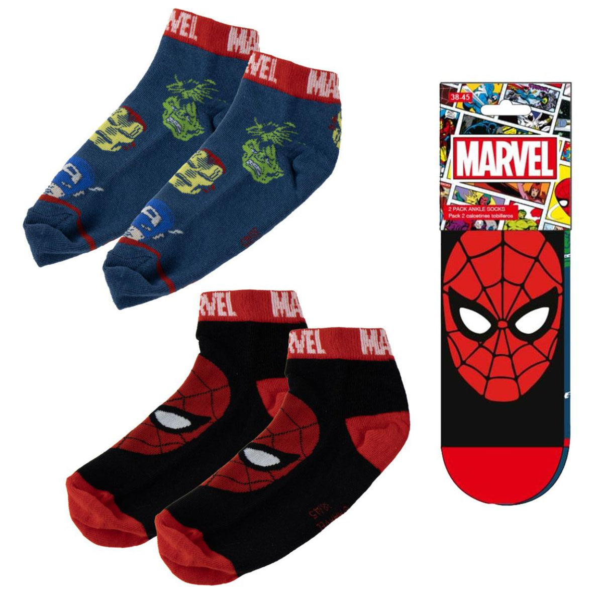 Marvel Kurzsocken 38-45 2 Paar (Onesize)