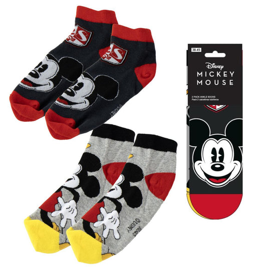 Disney Mickey Mouse Kurzsocken 2 Paar 36 bis 43 (Onesize)